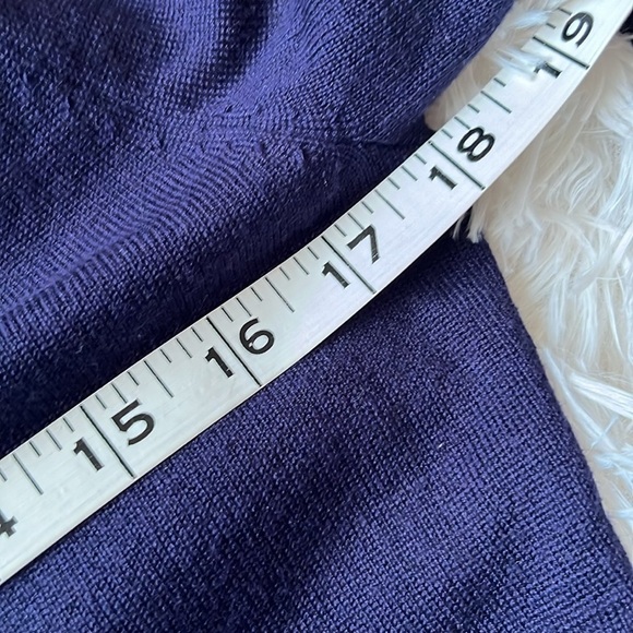 Navy Blue Long Sleeve Bodycon Sweater Dress XL NWT | Stretch Knit Mock Neck - Picture 10 of 14